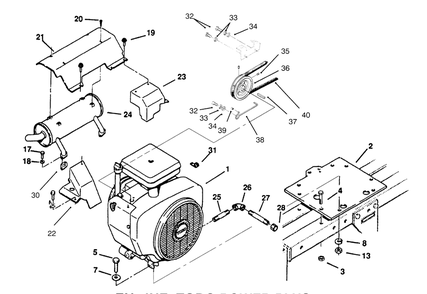 Engine, Toro Power Plus Diagram and Parts List for 73421 5900001 - 5901046 Toro Lawn Tractor