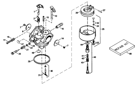 Carburetor No. 632370a Diagram and Parts List for 38555 790000001 - 799999999 Toro Snow Blower