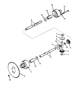 Differential Assembly Diagram and Parts List for 56125 5000001 - 5999999 Toro Lawn Tractor