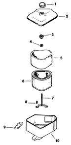 Air Intake/Filtration-Engine Kohler Model No. Cv14 T-1412 Diagram and Parts List for 30114 1000001 - 1999999 Toro Lawn Tractor Accessories