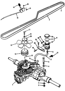 Transmission Assembly (212-H) Diagram and Parts List for 32-10B503 2000001 - 2999999 Toro Lawn Tractor