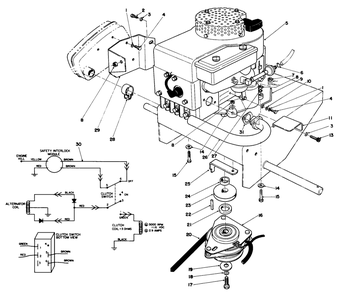 Engine Assembly Diagram and Parts List for 30103 9000001 - 9999999 Toro Lawn Tractor Accessories