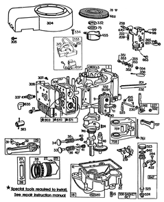 Engine Briggs & Stratton Model 252707-0637-01 (Model 57360) (Continued) Diagram and Parts List for 57360 3000001 - 3999999 Toro Lawn Tractor