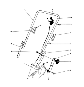 Handle Assembly Diagram and Parts List for 20698 9000001 - 9999999 Toro Lawn Mower
