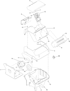 60 Volt Powerhead Assembly No. 139-5315 Diagram and Parts List for 31875 413000000 - 414119399 Toro Snow Blower