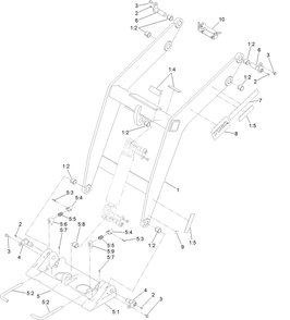 Loader Arm And Quick-Attach Assembly Diagram and Parts List for 22337CP 400000000 - 401349999 Toro Lawn Tractor Accessories