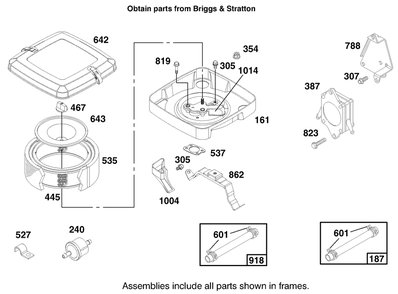 Engine Briggs & Stratton Model 303776-1188-A1 Diagram and Parts List for 30182 990001 - 999999 Toro Lawn Tractor Accessories