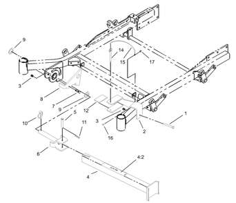 Z Stand Assembly Diagram and Parts List for 74214 (230006001-230999999)(2003) Toro Lawn Mower