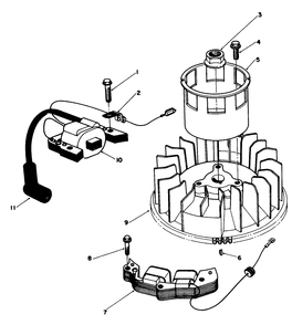 Magneto & Flywheel Assembly (Model No. Vmf5 & Vmg6) Diagram and Parts List for 20624 7000001 - 7999999 Toro Lawn Mower