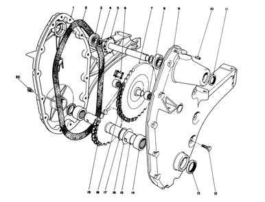 Chain Case Assembly Model 58307 & 58336 Diagram and Parts List for 58336 7000001 - 7999999 Toro Tiller