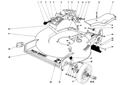 Housing Assembly Diagram and Parts List for 20790 9000001 - 9999999 Toro Lawn Mower