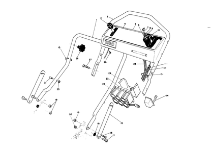Handle Assembly Diagram and Parts List for 20677 0002102 - 0999999 Toro Lawn Mower