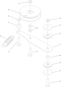 Part Location Diagram of 120-6409 Toro ARM-IDLER