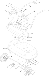 Part Location Diagram of 125-1080 Toro Wheel Assembly
