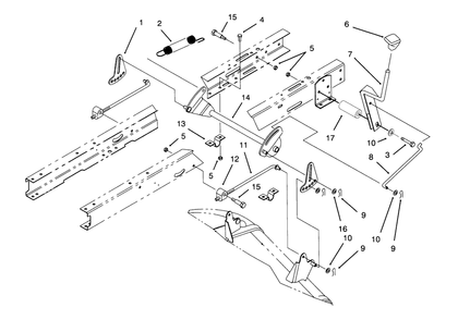 Height Of Cut Assembly Diagram and Parts List for 71191 5910001 - 5999999 Toro Lawn Tractor