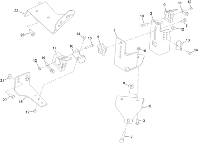 Part Location Diagram of 126-8250-03 Toro Bracket-Quick Fist, Small