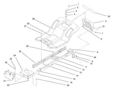 Frame Assembly Diagram and Parts List for 71219 8900001 - 8999999 Toro Lawn Tractor