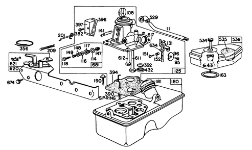 Carburetor Assembly Model 92908-1846-01 Diagram and Parts List for 16711 8000001 - 8999999 Toro Lawn Mower