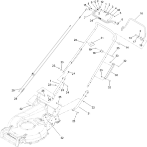 Handle Assembly Diagram and Parts List for 22285 400000000-999999999 Toro Lawn Mower
