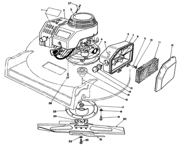 Engine Assembly Diagram and Parts List for 22040 3900001 - 3999999 Toro Lawn Mower