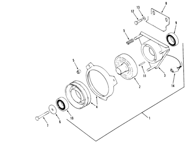 P.T.O. Electric Clutch Diagram and Parts List for 74140 590001 - 599999 Toro Lawn Tractor