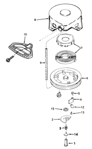 Rewind Starter No. 590604 Diagram and Parts List for 38065 8000001 - 8999999 Toro Snow Blower