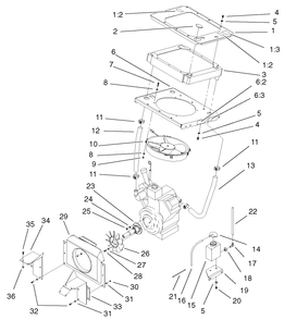 Engine Assembly 2 Diagram and Parts List for 74213 (210000001-210999999)(2001) Toro Lawn Mower