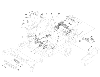 Electrical And Wire Harness Assembly Diagram and Parts List for 18765TE 400000000 - 414589899 Toro Lawn Tractor