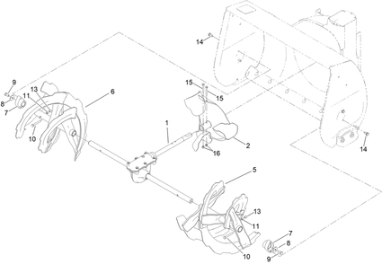 Gear Case Assembly Diagram and Parts List for 38830 409000000 - 411999999 Toro Snow Blower