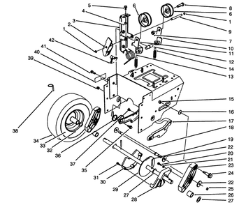 Traction Drive Assembly Diagram and Parts List for 38555 4900001 - 4999999 Toro Snow Blower