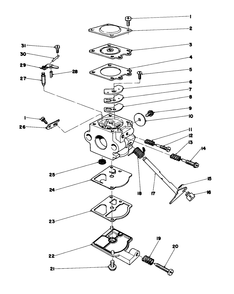 Carburetor Assembly Diagram and Parts List for 51607 4000001 - 4999999 Toro Trimmer
