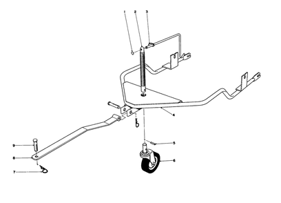Lawn Vacuum Trailer Hitch Kit No. 59082 Diagram and Parts List for 62900 3000001 - 3999999 Toro Leaf Blower / Vacuum