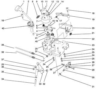Traction Linkage Assembly Diagram and Parts List for 38570 3900001 - 3999999 Toro Snow Blower