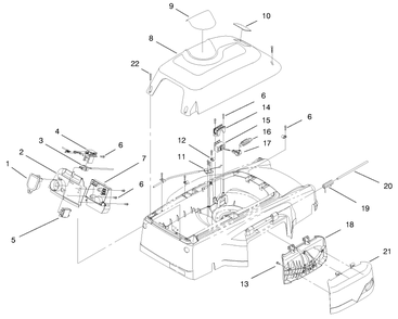 Cover, Mulch Plug And Panel Assembly Diagram and Parts List for 20649 7900001 - 7999999 Toro Lawn Tractor Accessories