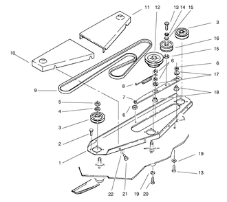 Belt Cover, Belt, Drive & Idler Pulleys Diagram and Parts List for 78360 6900001 - 6999999 Toro Lawn Mower