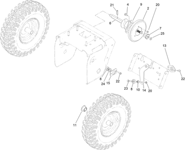Drive Assembly Diagram and Parts List for 37799 413000000 - 414399999 Toro Snow Blower