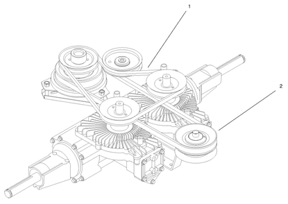 Belt Routing Diagram and Parts List for 74105 79000001 - 79999999 Toro Lawn Tractor
