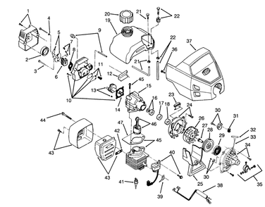 Engine Assembly Model No. 51620 Diagram and Parts List for 51620 5900001 - 5999999 Toro Trimmer