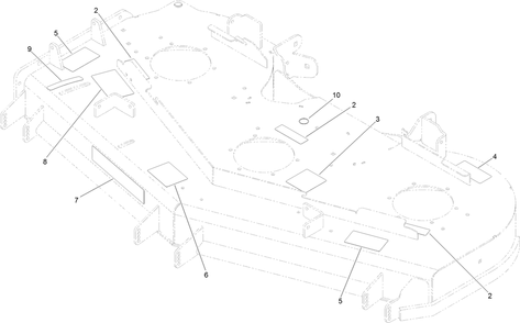 Deck Decal Assembly Diagram and Parts List for 74925TE (314000001-314999999)(2014) Toro Lawn Mower
