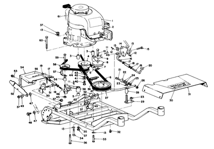 Engine And Frame Assembly Diagram and Parts List for 23267 9000001 - 9999999 Toro Lawn Mower