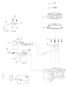 Ignition And Electrical Assembly Diagram and Parts List for 33522 402263122 - 410999999 Toro Trimmer