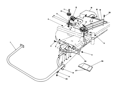 Blower Drive & Shield Assemblies Diagram and Parts List for 30557 20000001 - 29999999 Toro Lawn Tractor Accessories