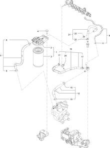 Fuel Line Assembly Diagram and Parts List for 72144 413000000 - 999999999 Toro Lawn Tractor