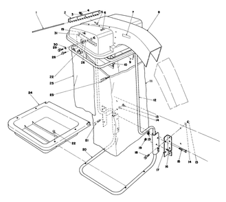 Grass Collection System Model No. 30557 (Continued) Diagram and Parts List for 30775 600001 - 699999 Toro Lawn Tractor