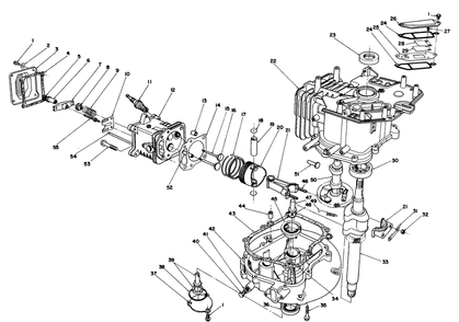 Engine Assembly (Model No. Vmf5 & Vmg6) Diagram and Parts List for 20622 7000001 - 7999999 Toro Lawn Mower