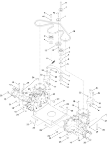 Traction Drive Assembly Diagram and Parts List for 74890 412300000 - 999999999 Toro Lawn Tractor