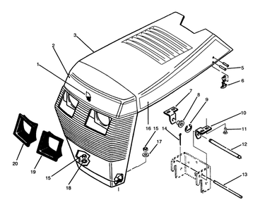 Part Location Diagram of 114709 Toro Hood