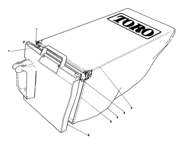 Grass Bag Assembly No. 12-8859 Diagram and Parts List for 20564C 9000001 - 9999999 Toro Lawn Mower