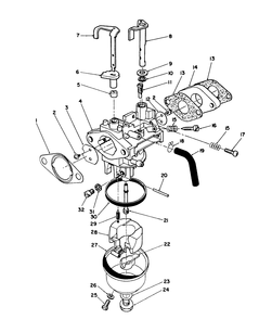 Carburetor Assembly (Engine Model No. Vmk9-3) Diagram and Parts List for 26624 0001102 - 0999999 Toro Lawn Mower