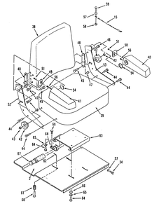 Seat Diagram and Parts List for 74140 39000001 - 39999999 Toro Lawn Tractor